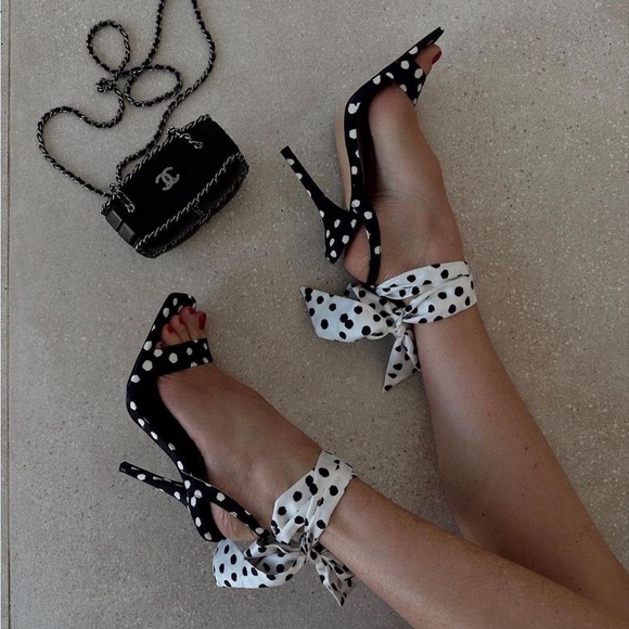 Zara Shoes - Zara Polka Dot Heels